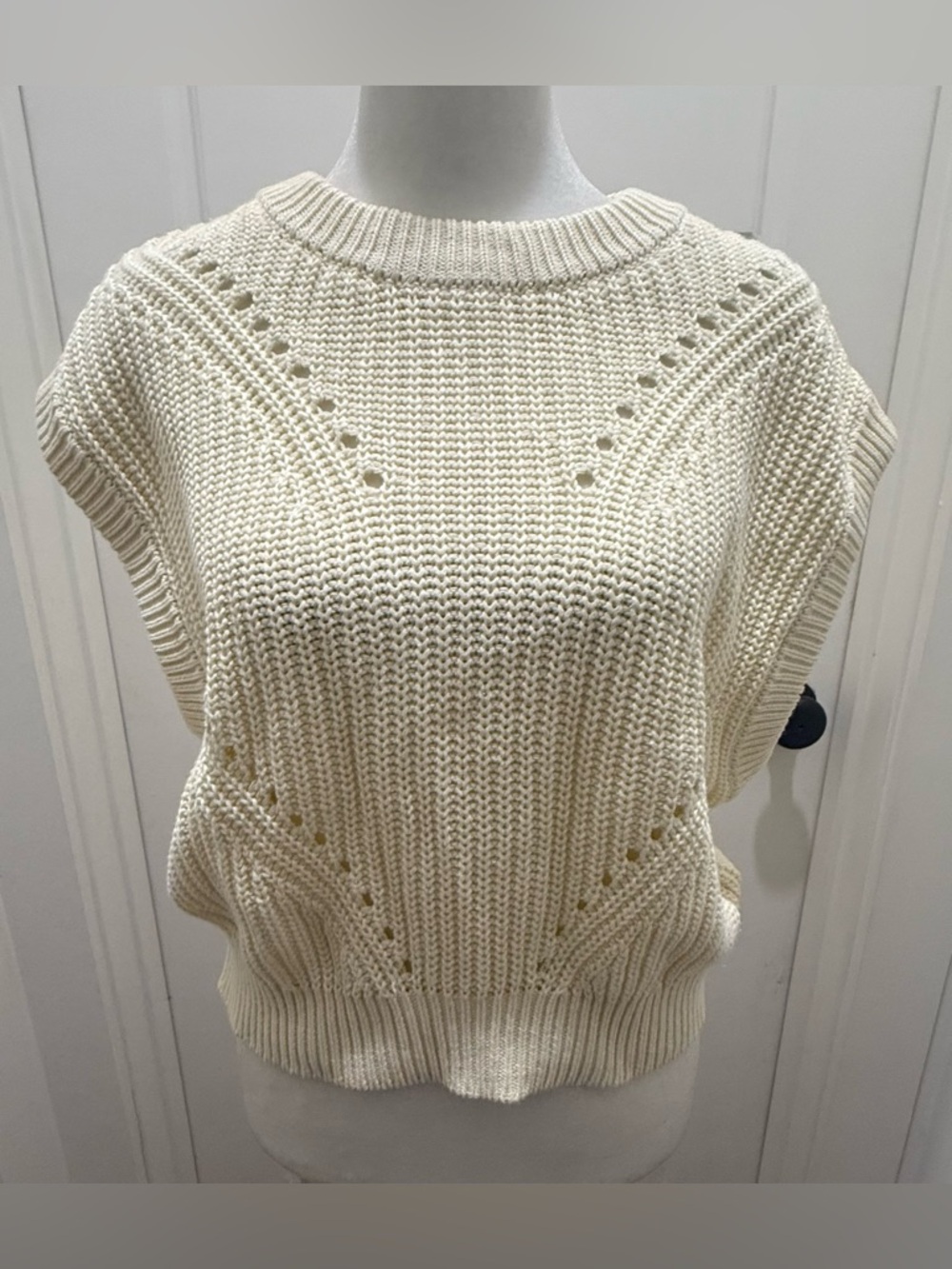 NWT. Marine Layer. Devon Sweater Vest. White. Size Small.